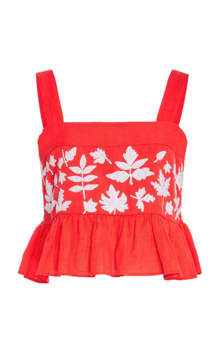 Carolina K Layla Ruffled Crop Tank