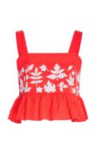 Carolina K Layla Ruffled Crop Tank