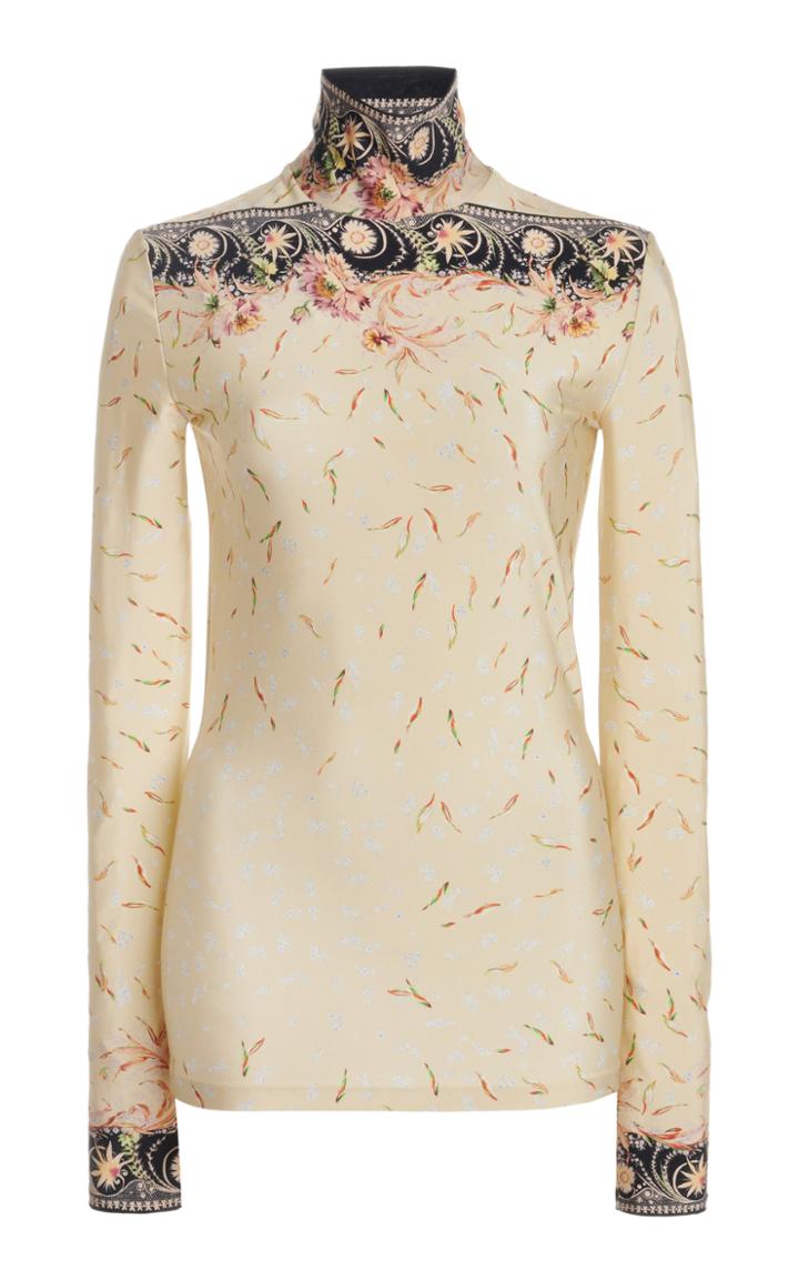 Moda Operandi Paco Rabanne Printed Jersey Turtleneck Top
