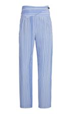 Blaz Milano Calypso Striped High-rise Straight-leg Pants
