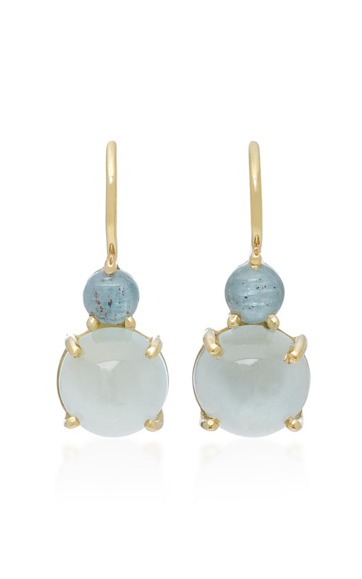 Daria De Koning Dagny Tiny Two Stones 18k Gold Earrings