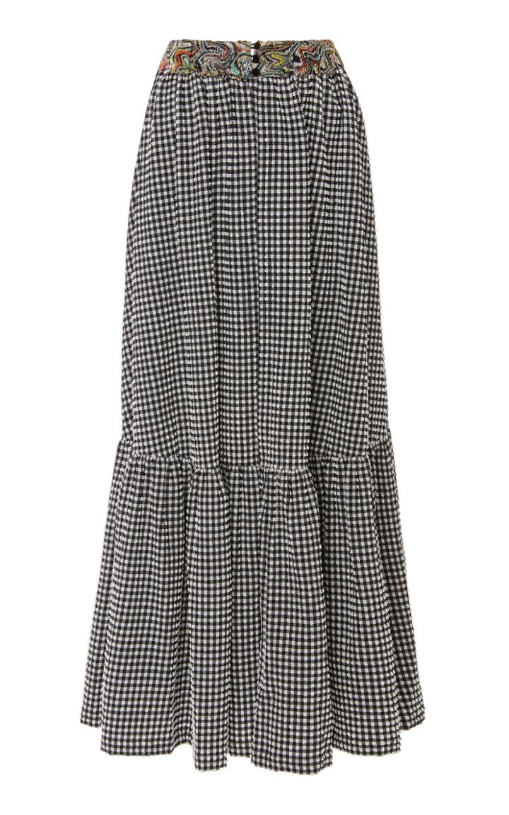 Missoni Mare Gingham Seersucker Maxi Skirt