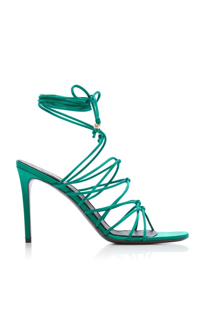 Balmain Mikki Satin Strappy Satin Sandals