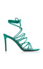 Balmain Mikki Satin Strappy Satin Sandals