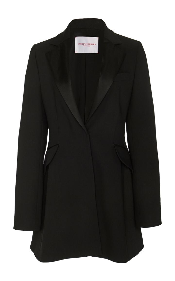 Carolina Herrera Crepe Tuxedo Mini Dress