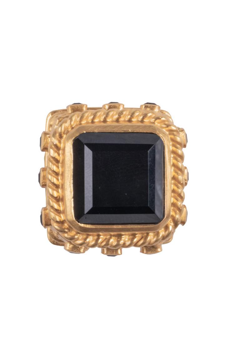 Valre Poseidon Gold-plated And Onyx Ring Size: 5
