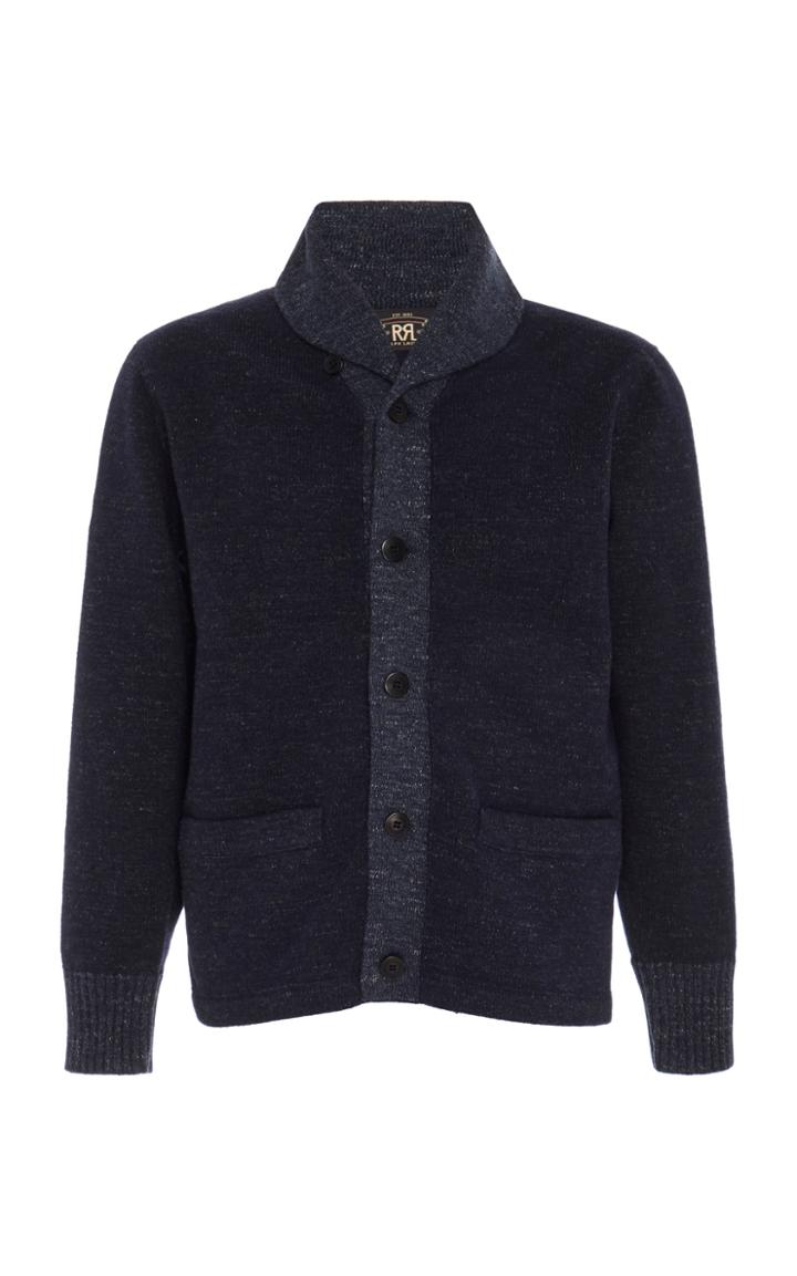 Rrl Two-tone Cotton-blend Cardigan