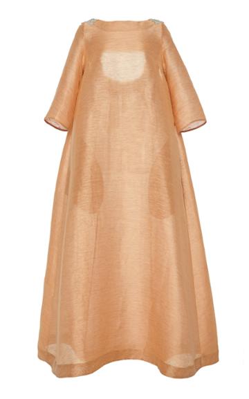 Chador Cutout-back Linen-blend Maxi Dress