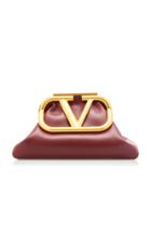 Valentino Supervee Logo Leather Clutch
