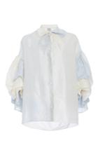 Thierry Colson Rayne Cloud Silk Tie Blouse