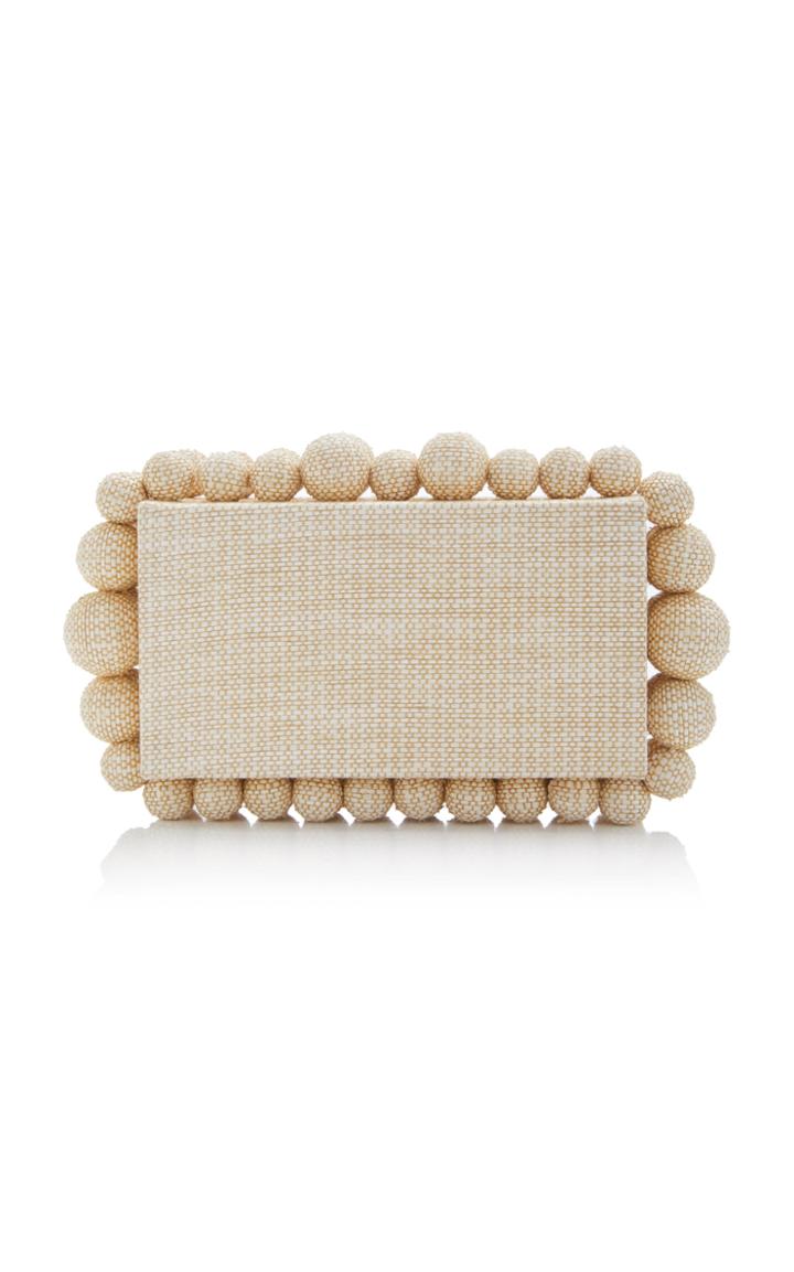 Cult Gaia Eos Embellished Raffia Box Clutch