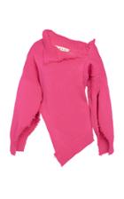 Marni Slit-sleeve Frayed-edge Cotton Sweater