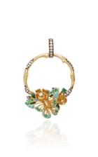 Anabela Chan M'o Exclusive Aqua Orchard Hoop Pendant