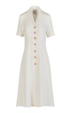 Giuliva Heritage Giulia Buttoned Silk Midi Dress