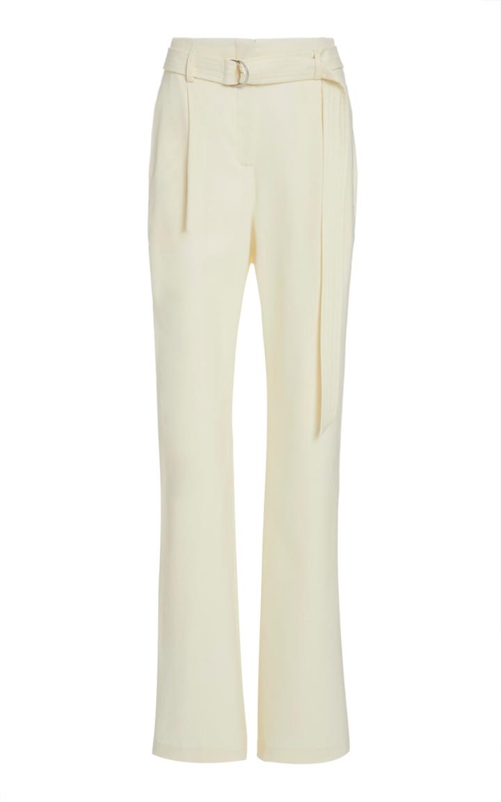 Moda Operandi Sally Lapointe Wool Twill High-waisted Belted Pants
