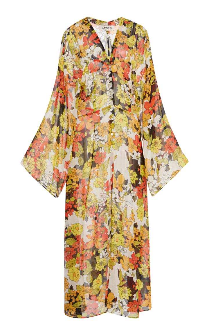 Attico Georgette Robe Dress