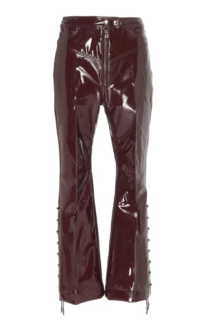 Ellery Westward High-waisted Lace-up Vinyl Pants