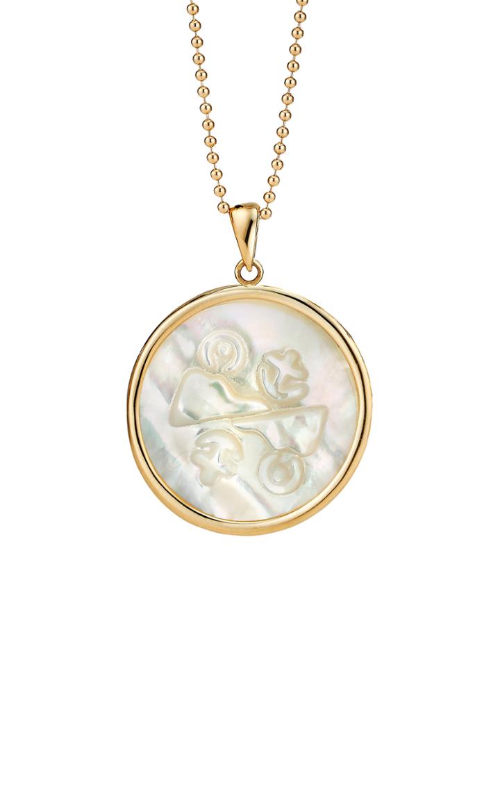 Ashley Mccormick Gemini Mother-of-pearl 18k Yellow Gold Necklace