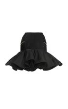 Balmain Flared Ruffle Short Skirt