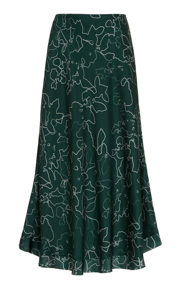 Moda Operandi Maggie Marilyn Feeling Fruity Silk Maxi Skirt Size: 8