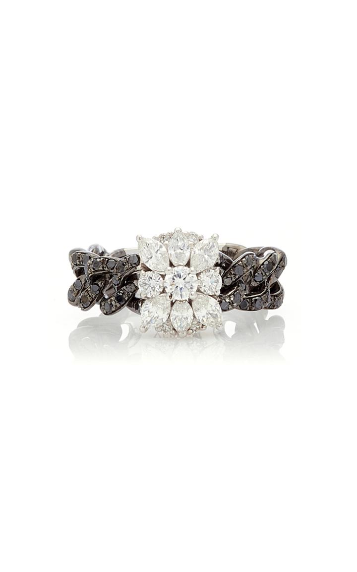 Moda Operandi Yeprem 18k Blackened & 18k White Gold Black Strada Ring Size: 6