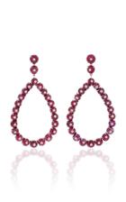 Nina Runsdorf M'o Exclusive Ruby And Diamond Frontal Hoop Earring