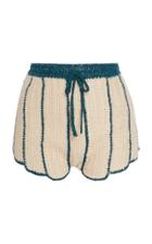 Anna Sui Sea Shell Deco Crochet Shorts