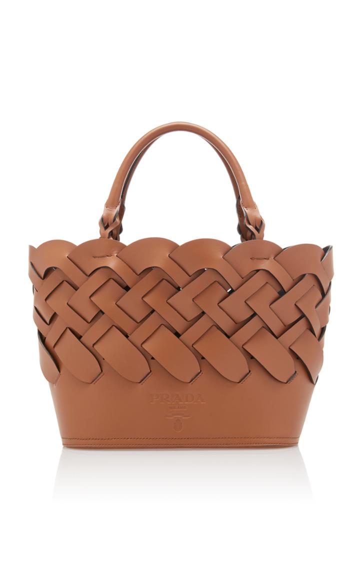 Prada Woven Leather Tote