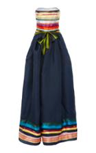 Rosie Assoulin Strapless Striped Silk-taffeta Gown