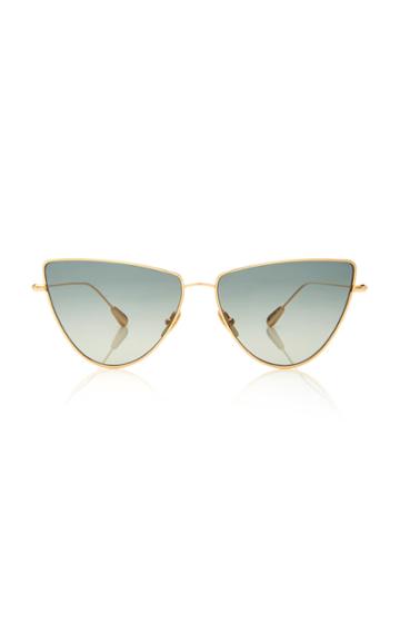 Kaleos Eyehunters Dolan Cat-eye Gold-tone Sunglasses