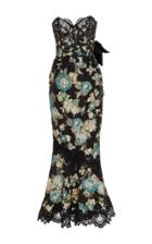 Marchesa Strapless Ankle Length Trumpet Gown