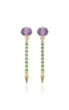 Sarah Hendler Shirley 18k Gold Enamel And Gemstone Earrings