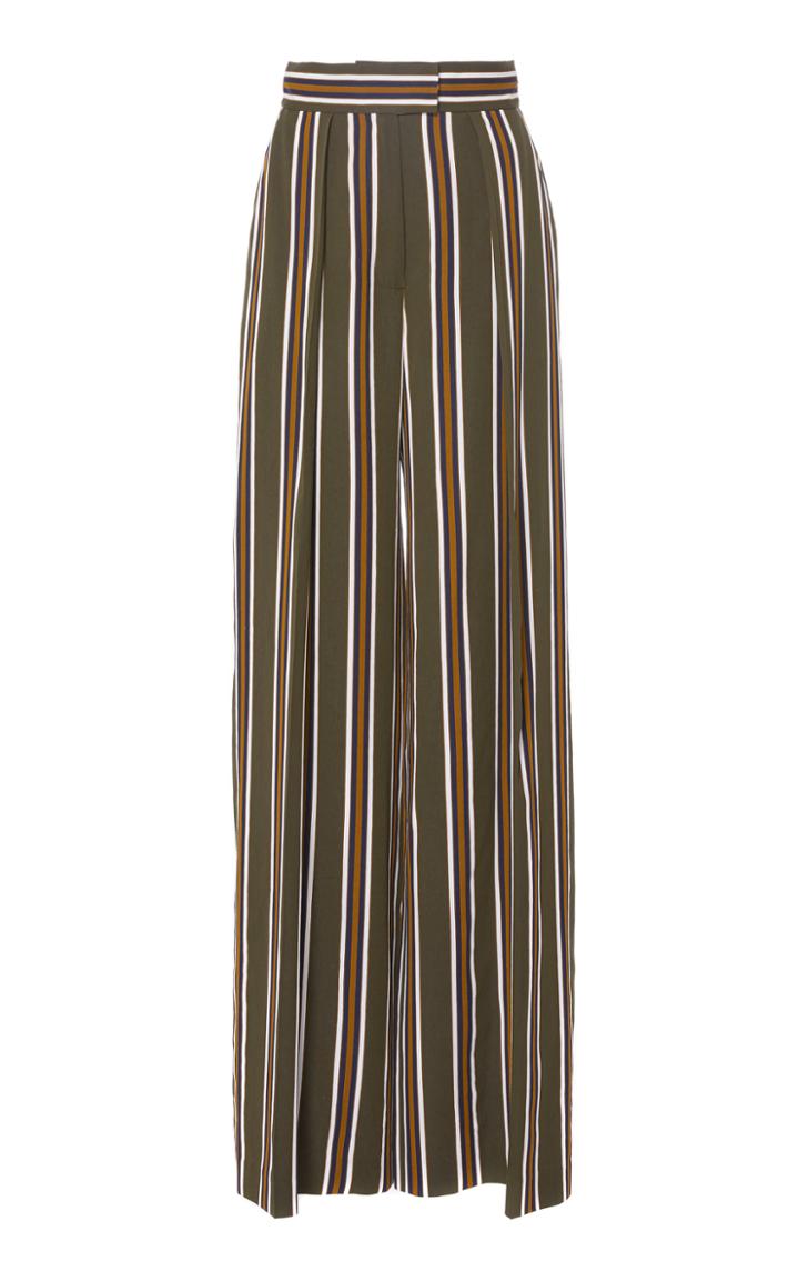 Martin Grant Stripe Pleat Wide Leg Trouser