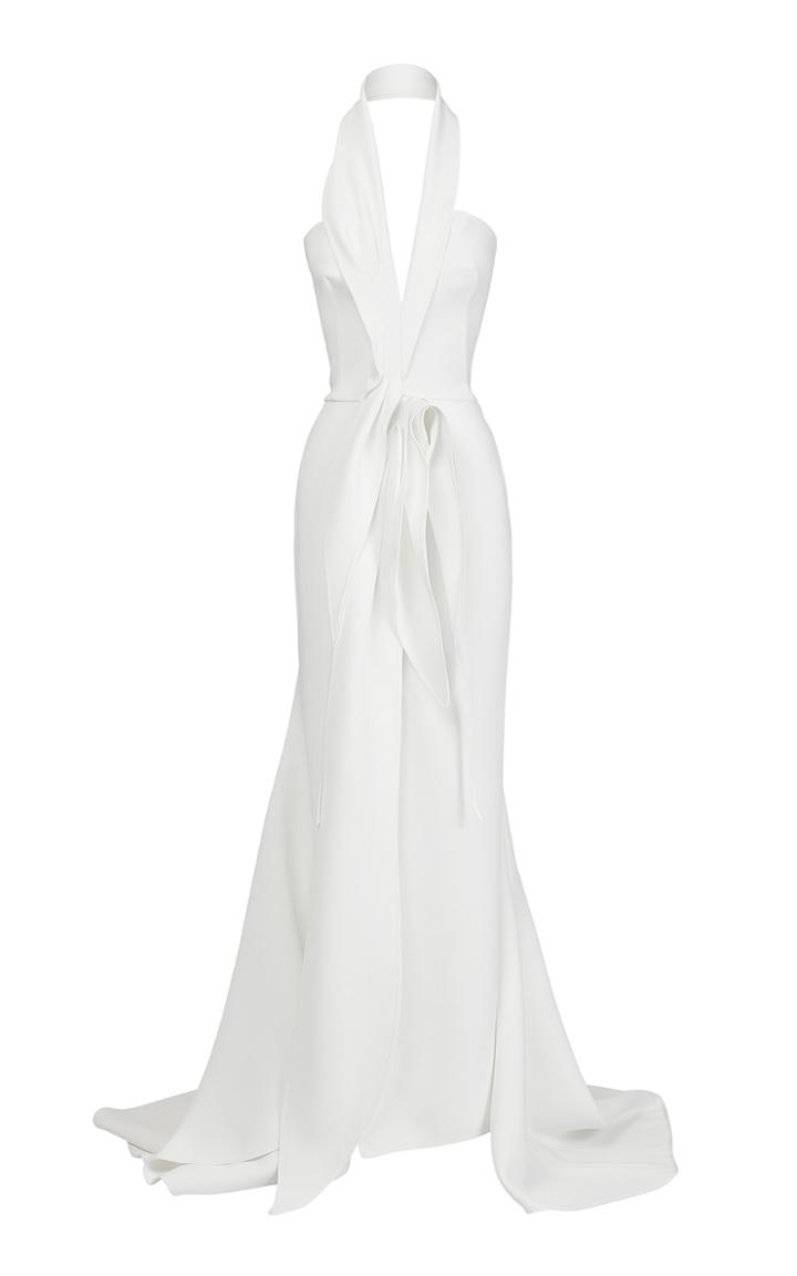 Moda Operandi Maticevski Significant Crepe De Chine Halter Gown