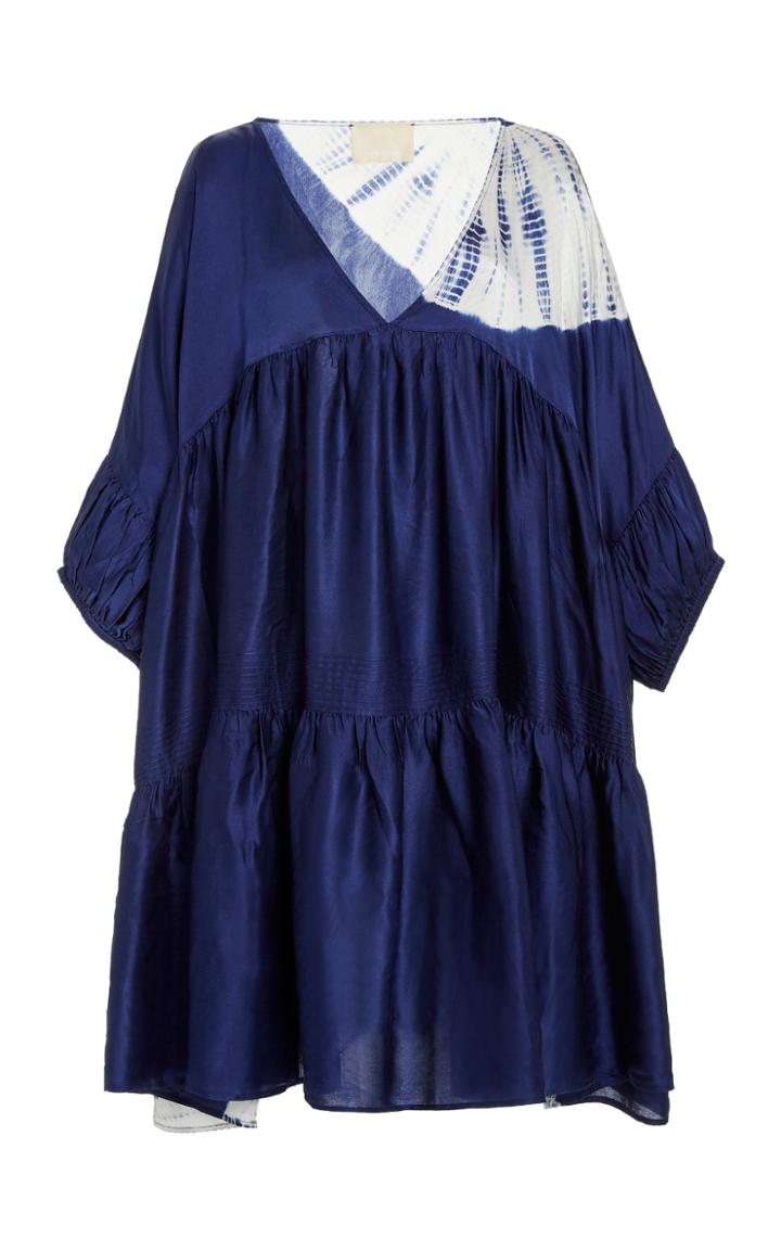 Anaak Airi Tiered Tie-dye Silk-georgette Mini Dress