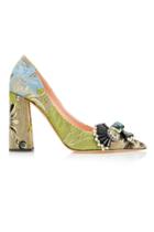 Rochas Brocade Block Heel Pumps