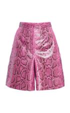 Moda Operandi Dolce & Gabbana Python Leather High-rise Shorts Size: 38