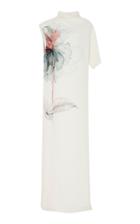 Salvatore Ferragamo Asymmetric Print Column Gown