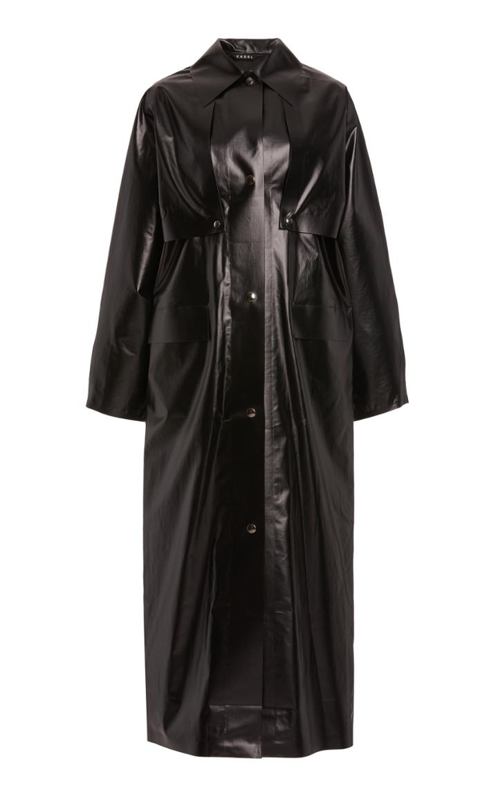 Kassl Convertible Oiled Cotton-blend Reversible Coat
