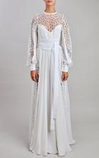Moda Operandi Elie Saab Tulle Embroidery And Silk Chiffon Maxi Dress