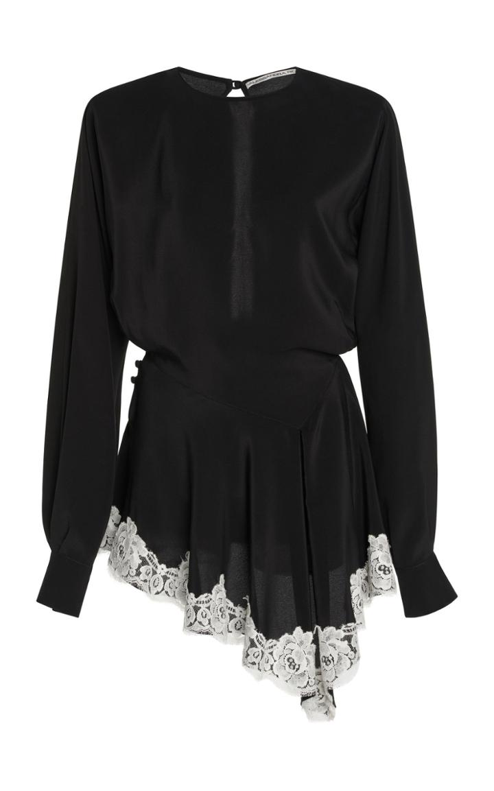 Alessandra Rich Crepe De Chine Mini Dress