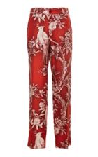 For Restless Sleepers Tartaro Printed Silk Straight-leg Pant