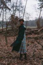Tuinch Mohair Tartan Patch Coat