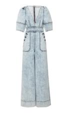 Ulla Johnson Jasper Printed Flared Leg Cotton-blend Jumpsuit