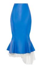 Moda Operandi Marni Leather Trumpet Midi Skirt Size: 36