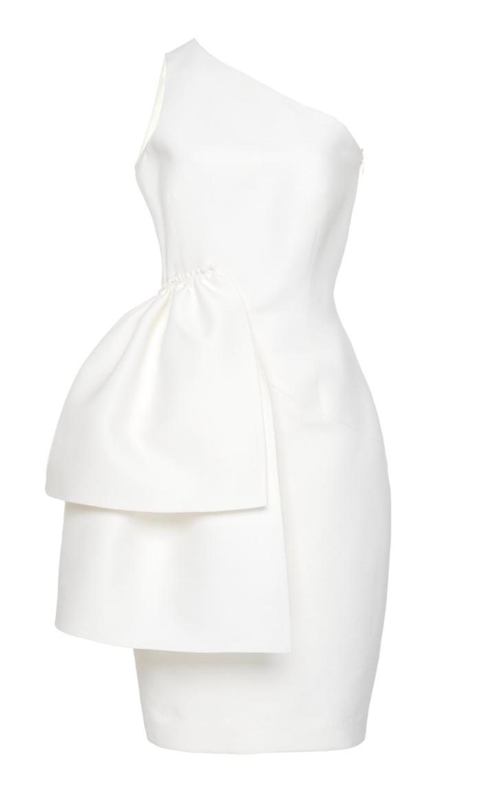 Martin Grant Asymmetric Shoulder Wool-blend Dress
