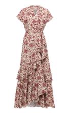 Moda Operandi Lena Hoschek Aperitif Ruffled Floral Cotton Maxi Dress