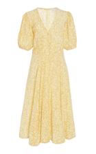 Faithfull The Brand Delia Snake-print Crepe De Chine Midi Dress