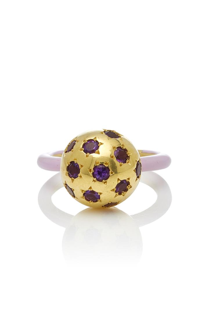 Sarah Hendler Ethel Amethyst Ball Ring Band