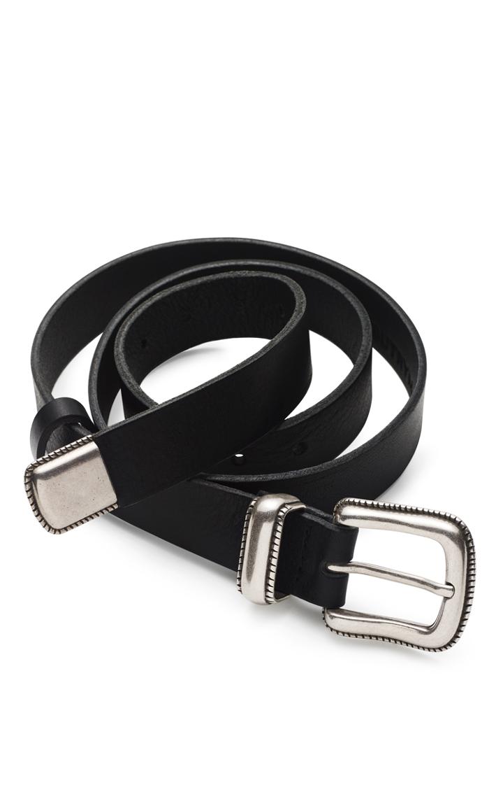 Magda Butrym Buckle Detail Black Leather Belt